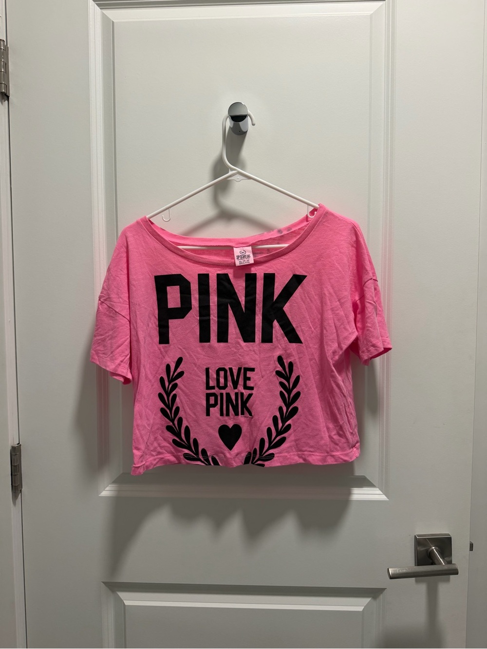 PINK Victoria's Secret Bright Pink Short-Sleeve Graphic Tee